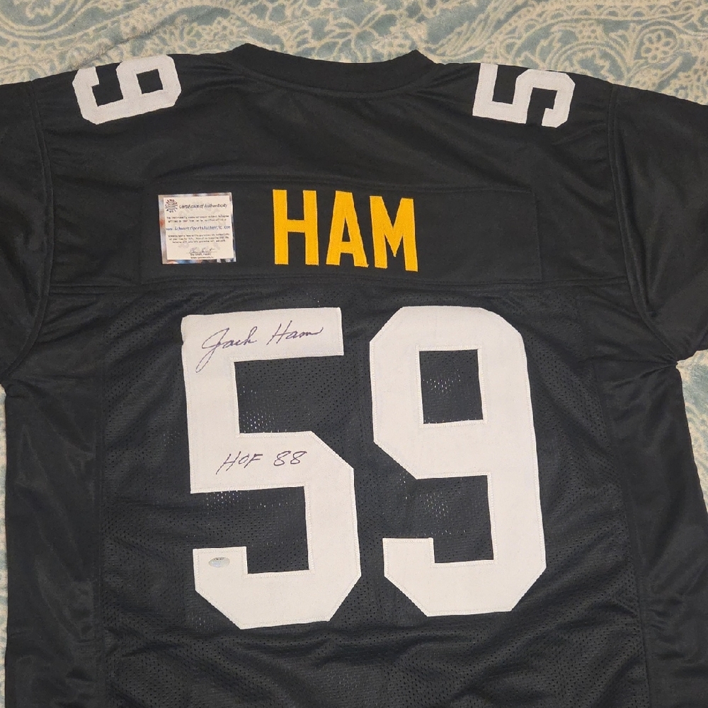 Pittsburgh Steelers Football Jersey with Yellow Lettering